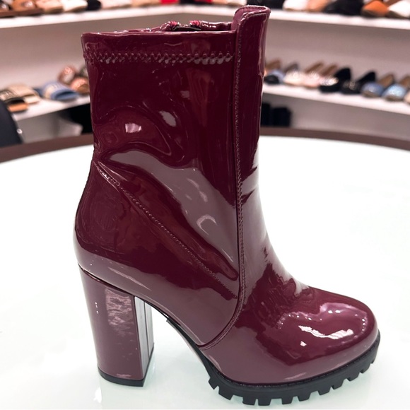 Burgundy Platform Boots - Picture 4 of 6